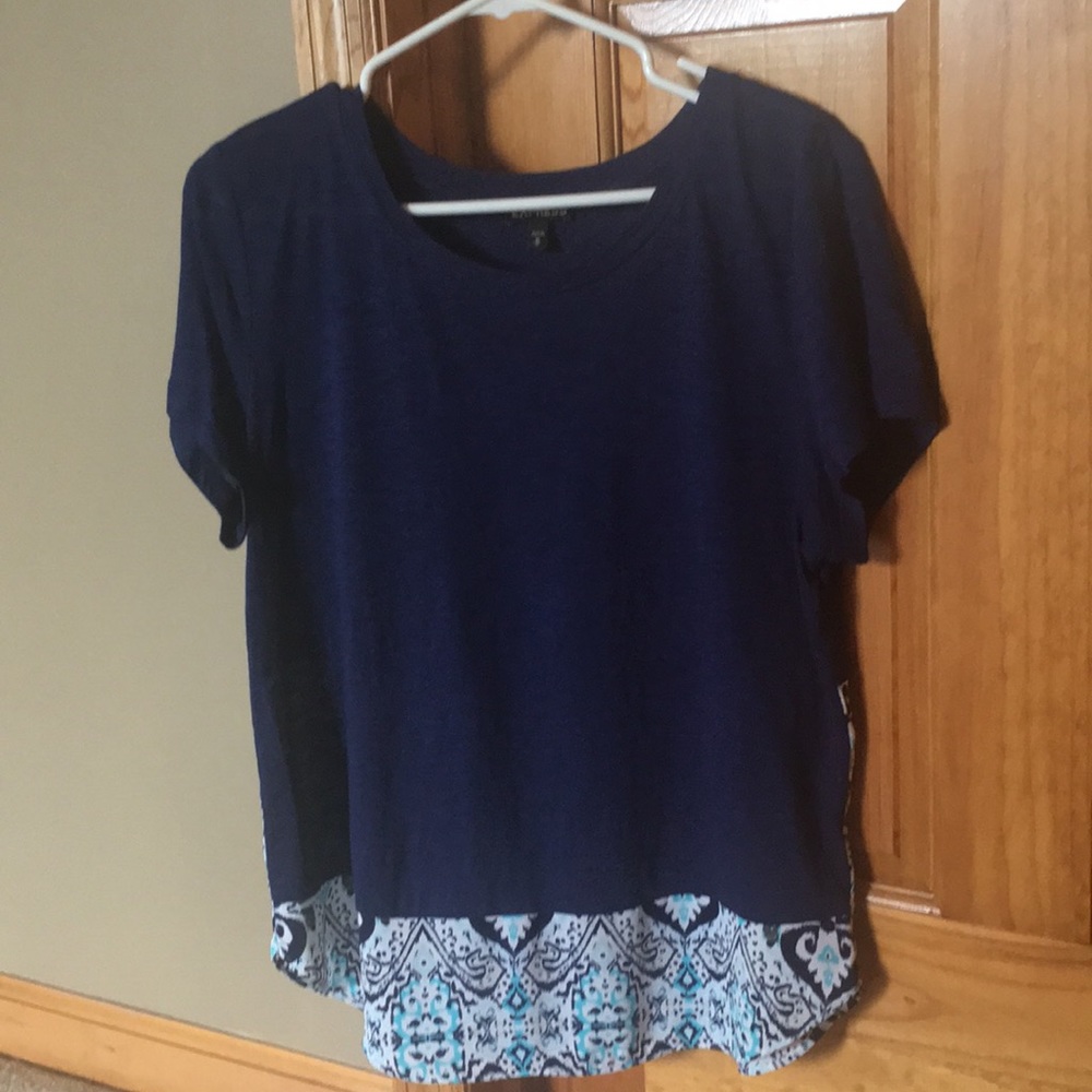 Express navy dressy tee- size Medium